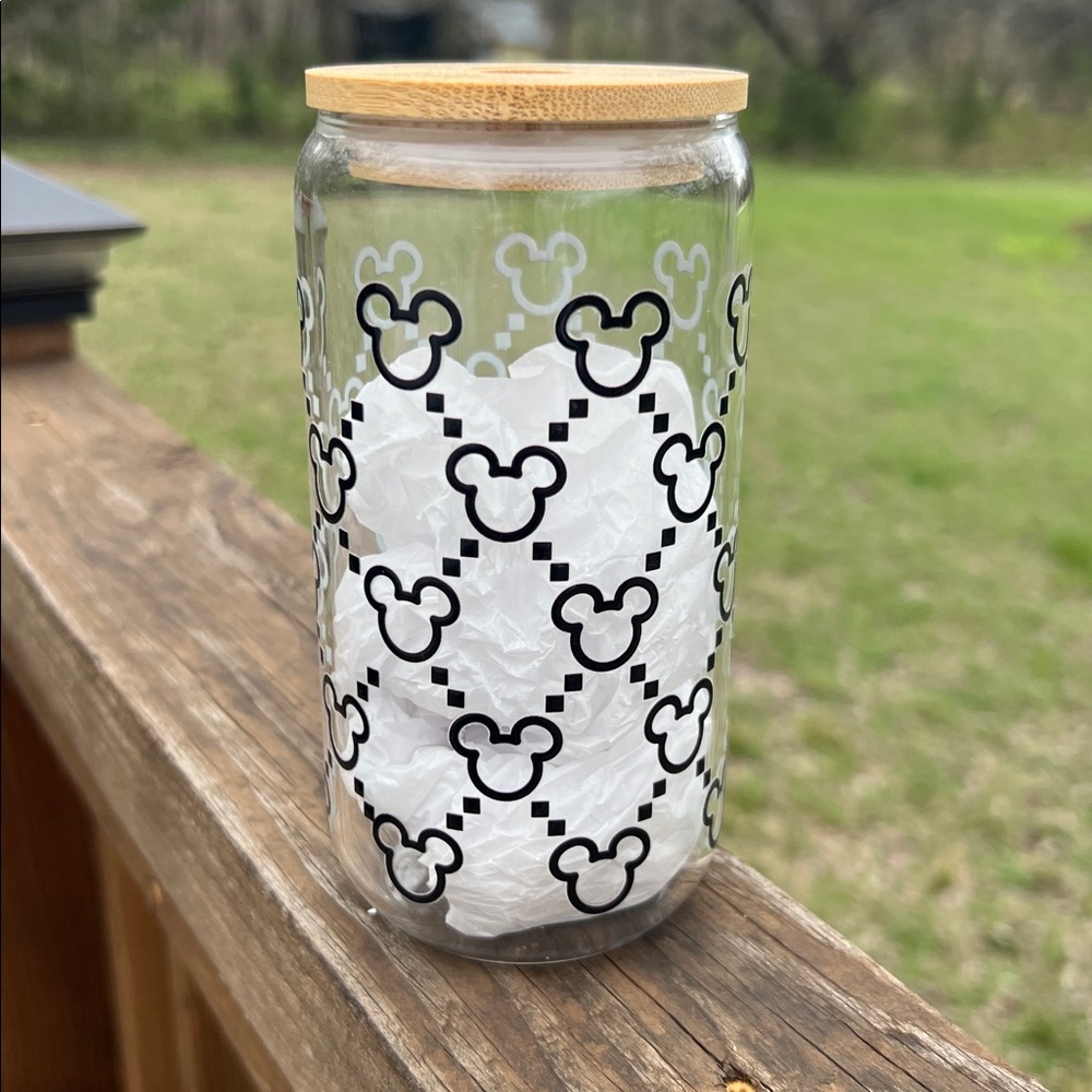 Glass Tumbler with Bamboo Lid